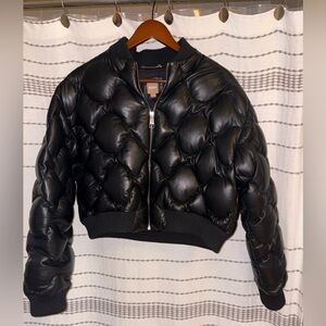 HUGO BOSS women’s leather puffer jacket